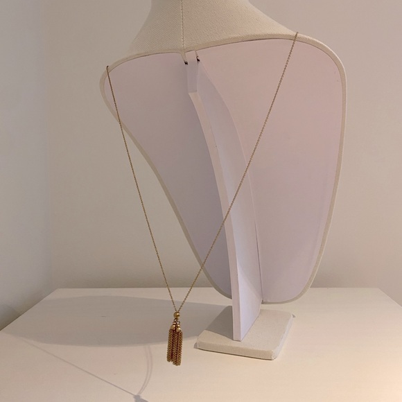 Stella & Dot Gold Beaded Lariat Necklace - Picture 5 of 5